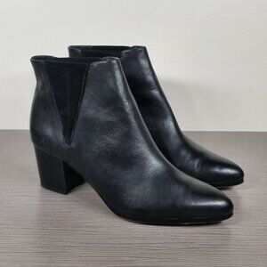 Vince Camuto Brissa Pointed-toe Bootie, Black Leather, Womens Size 7.5 M / 37.5